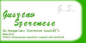 gusztav szerencse business card